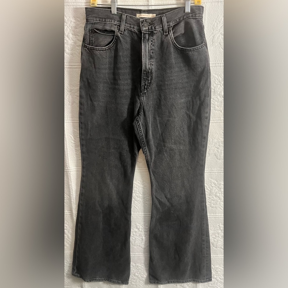 BIG E Levi's 70's High Flare Jeans Size 31 Black Ladies